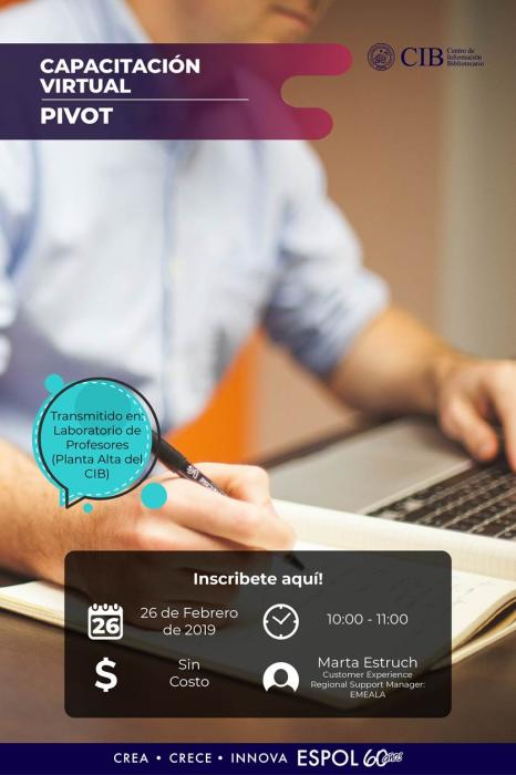 Capacitación virtual en PIVOT