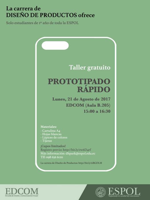 Taller gratuito de prototipado rápido