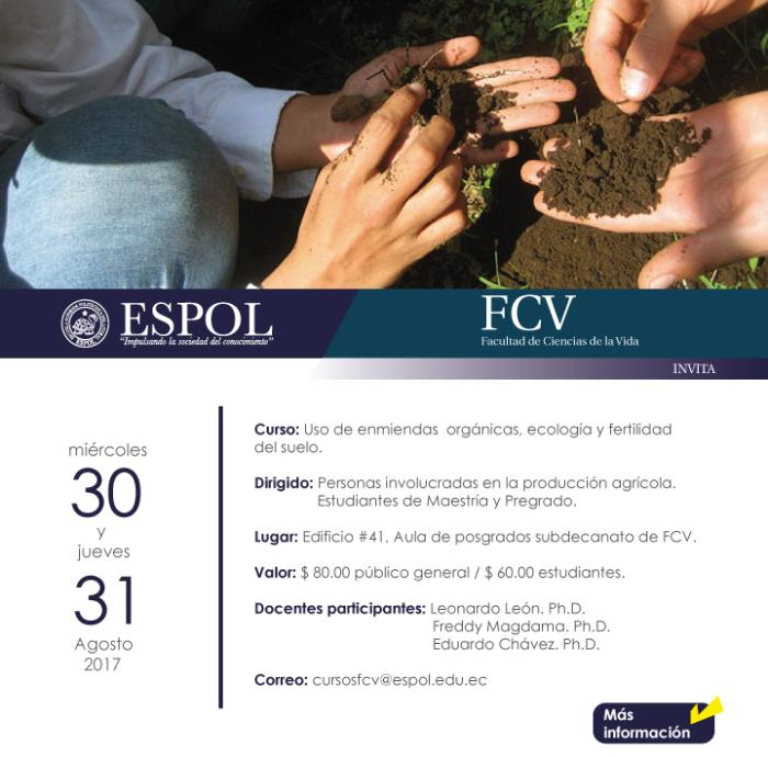 Curso: Uso de enmiendas orgánicas, ecología y fertilidad del suelo