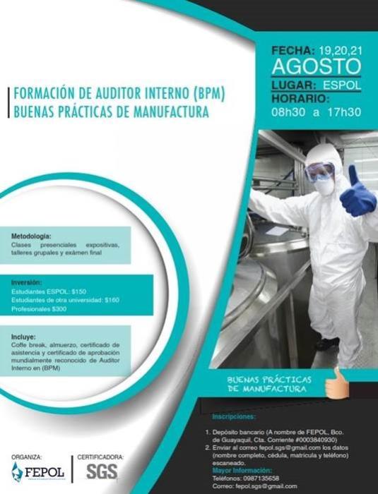 Seminario: Formación de Auditor Interno, Buenas prácticas de manufactura