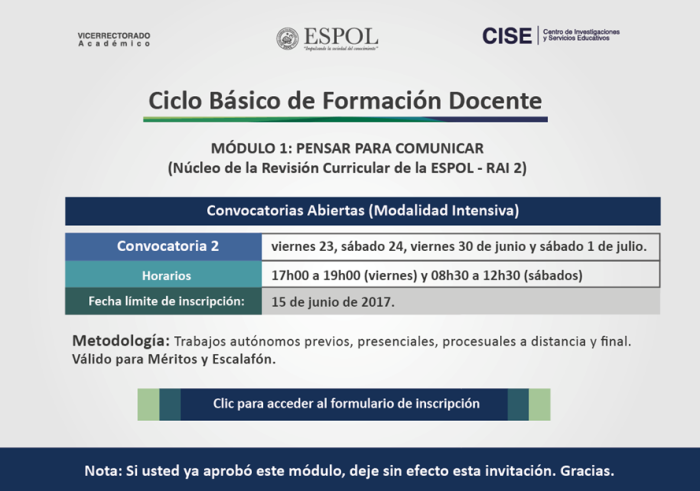 Ciclo Básico de Formación Docente - Módulo 1