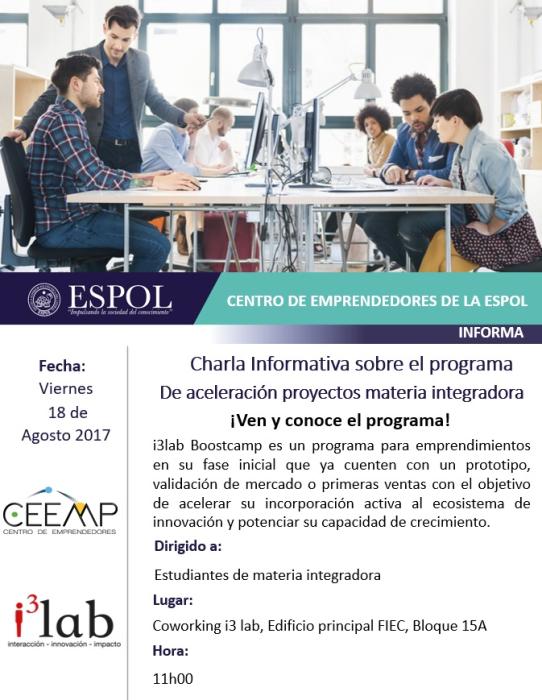 Charla informativa sobre Programa de Aceleración de Materia Integradora