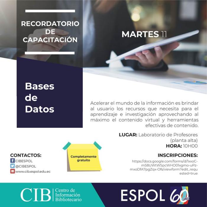 Capacitaciones uso y acceso de las bases de datos científicas