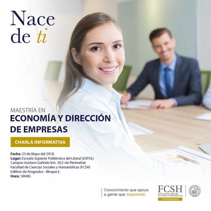 Charla informativa de la Maestría en Economía y Dirección de Empresas