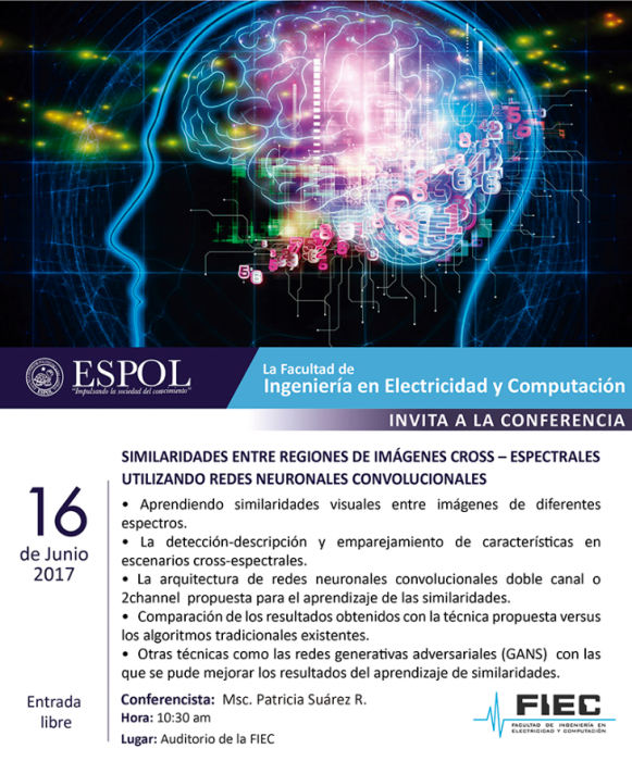 Conferencia: Similaridades entre regiones de imágenes cross-espectrales utilizando redes neuronales convolucionales