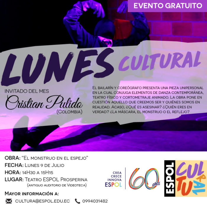Lunes Cultural: Presentación de la obra " EL MONSTRUO EN EL ESPEJO"
