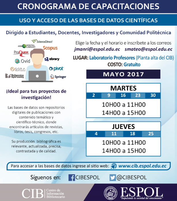 Capacitación: Uso y Acceso a Bases de Datos Científicas