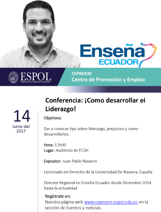 Conferencia: ¡Cómo desarrollar liderazgo!