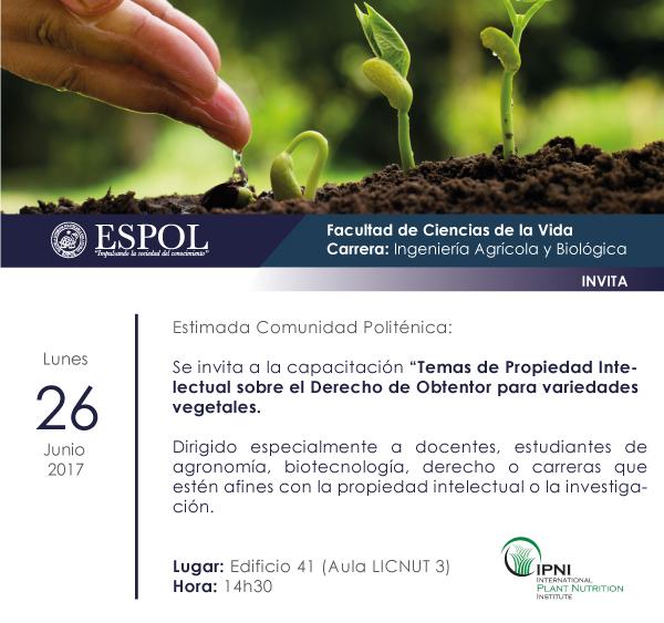 Capacitación: Temas de Propiedad Intelectual sobre Derechos de Obtentor para variedades vegetales