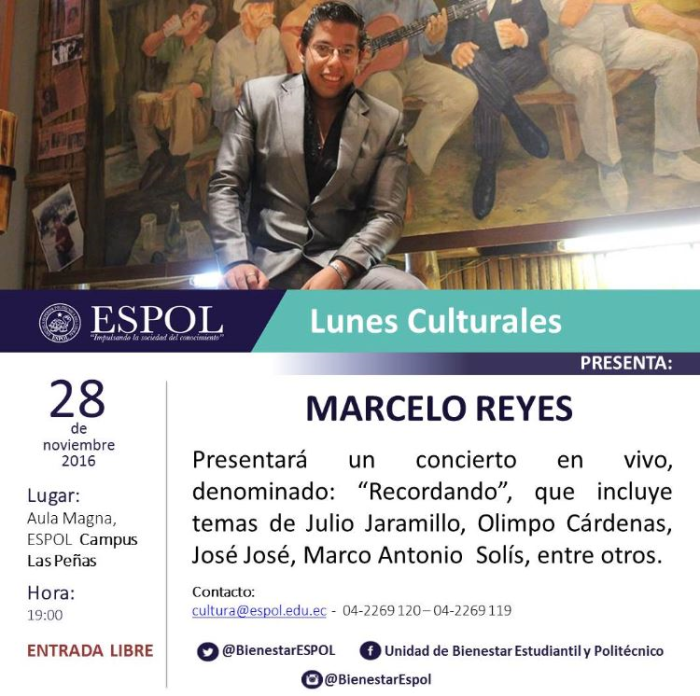 Lunes Culturales: Marcelo Reyes